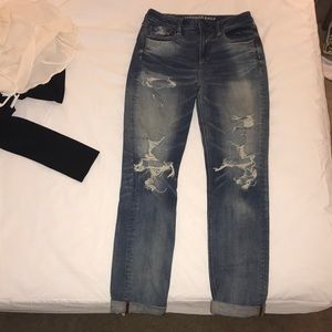 Ripped boyfriend jeans